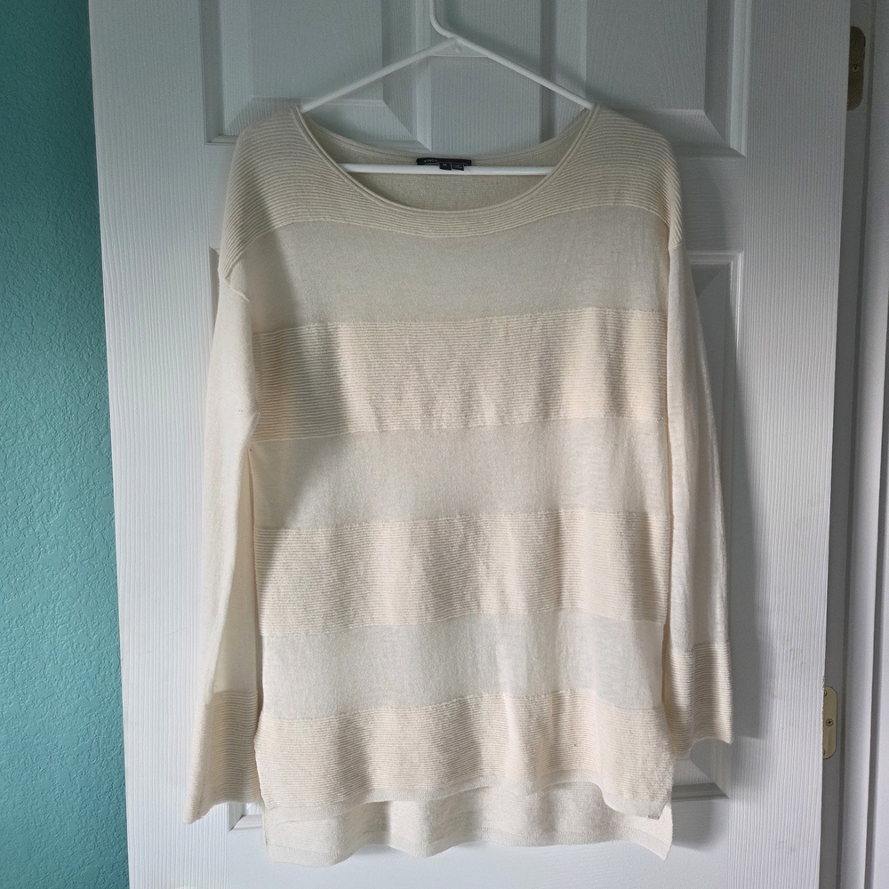 Vince Women's Cream Striped Sweater
